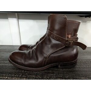 $800 DEHNER (Made in USA) Strap Jodhpur CALF LEATHER BOOTS Brown Mens 8.5?